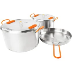 GSI Galcier Stainless Base Camper Large Set - Kochset -CampTraum Verkäufe gsi galcier stainless base camper large set kochset 68184 7