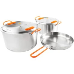 GSI Galcier Stainless Base Camper Large Set - Kochset -CampTraum Verkäufe gsi galcier stainless base camper large set kochset 68184 8