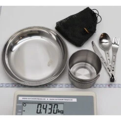 GSI Glacier Stainless Steel 1 Person Set - Geschirrset -CampTraum Verkäufe gsi glacier stainless steel 1 person set geschirrset 61381 3