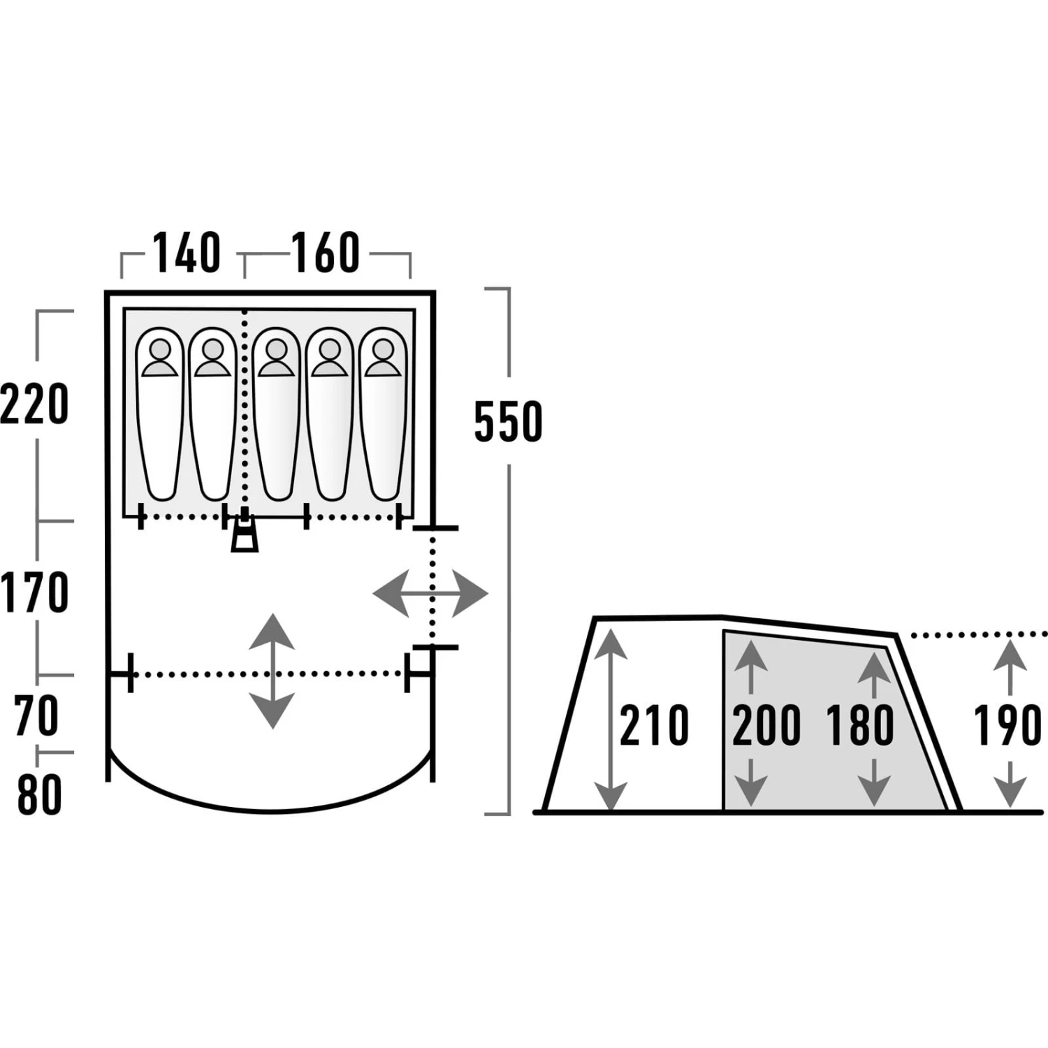 HIGH PEAK Garda 5.0 - Familienzelt 2 HIGH PEAK Garda 5.0 - Familienzelt – Bild 2
