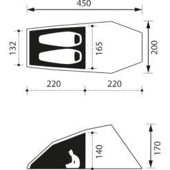 NOMAD Bedouin 2 LW - Tunnelzelt -CampTraum Verkäufe nomad bedouin 2 lw tunnelzelt sw26814 2
