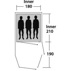 Outwell Earth 3 - Drei-Personen-Tunnel-Zelt -CampTraum Verkäufe outwell earth 3 drei personen tunnel zelt green grey rl 150171 2