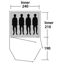 Outwell Earth 4 - Vier-Personen-Tunnel-Zelt -CampTraum Verkäufe outwell earth 4 vier personen tunnel zelt green grey rl 150172 1