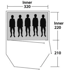 Outwell Earth 5 - Fünf-Personen-Tunnel-Zelt -CampTraum Verkäufe outwell earth 5 fuenf personen tunnel zelt green grey rl 150173 1