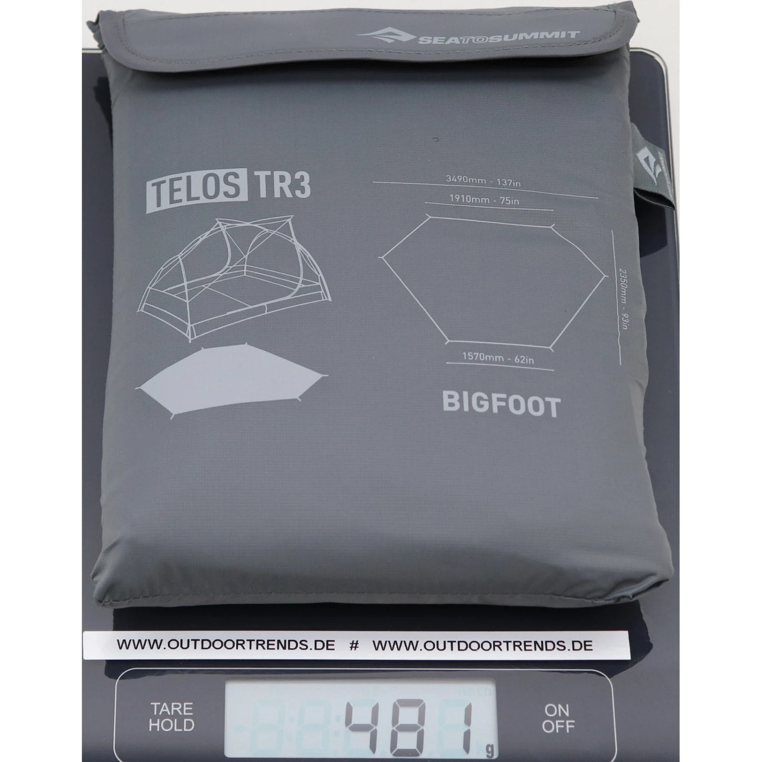 Sea To Summit Bigfoot Footprint Telos TR3 + Telos TR3 Plus - Zeltunterlage 2 Sea To Summit Bigfoot Footprint Telos TR3 + Telos TR3 Plus - Zeltunterlage – Bild 2