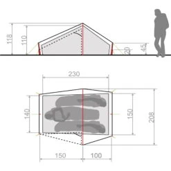 VAUDE Lizard Seamless 2-3P - Zelt 9 VAUDE Lizard Seamless 2-3P - Zelt -CampTraum Verkäufe vaude lizard seamless 2 3p zelt cress green vau 14418 1820 4